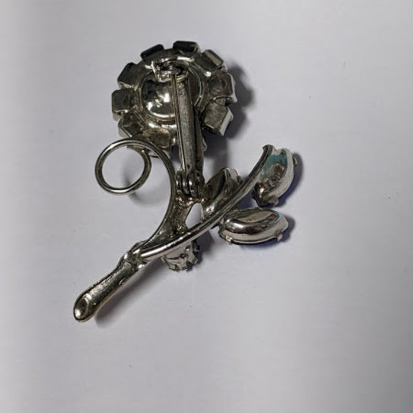 Something Blue! Vintage Rhinestone Brooch Gorgeous - Picture 4 of 5